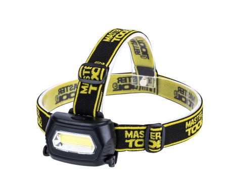 Фонарь налобный с регулировкой наклона 3 режима 75х46х29 мм COB LED 3xAAA ABS MASTERTOOL 94-0810