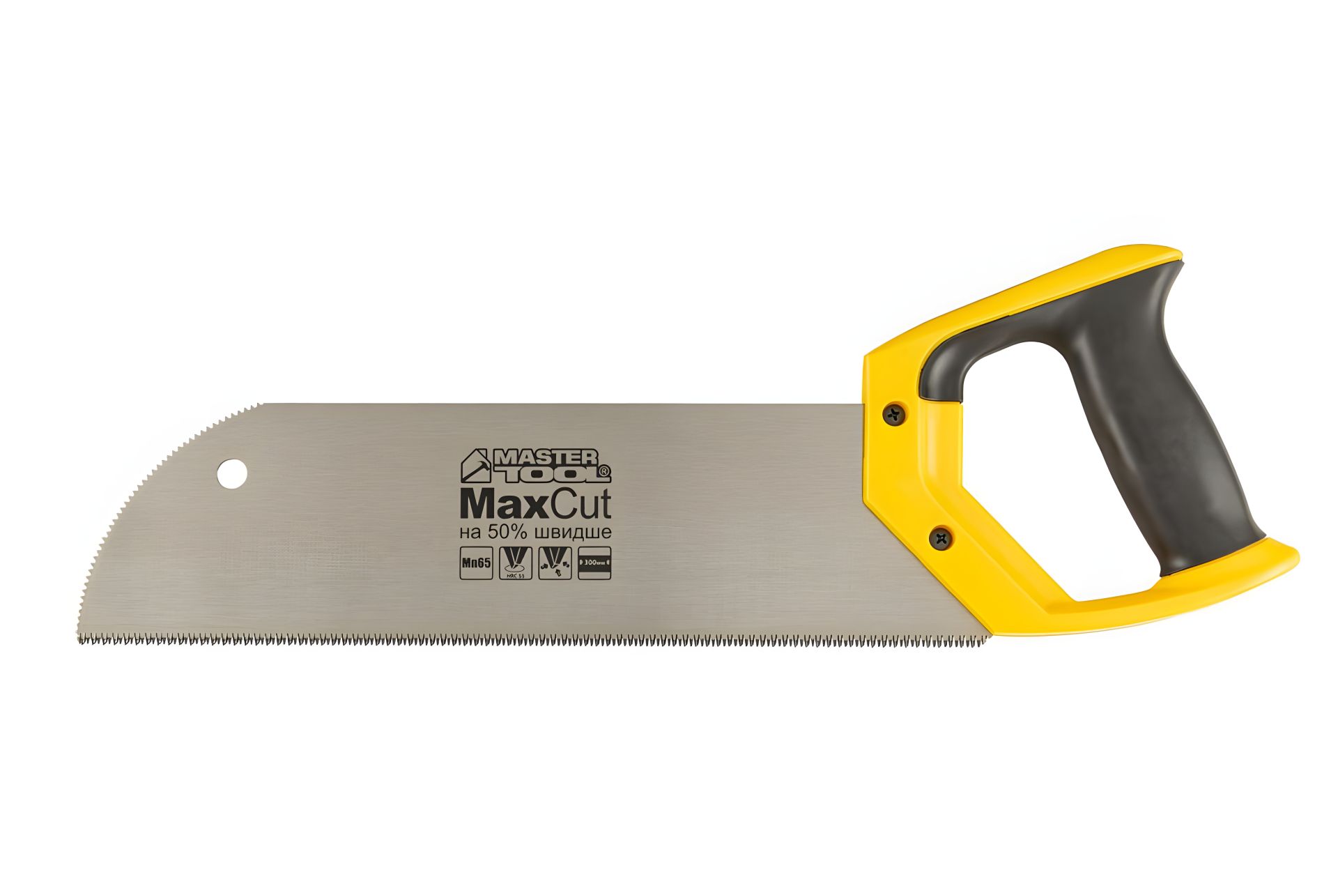 Ножівка для фанери із запилом 12TPI MAX CUT 300 мм загартований зуб 3-D заточування поліроване MASTERTOOL 14-2702 Ножівка для фанери із запилом 12TPI MAX CUT 300 мм загартований зуб 3-D заточування поліроване MASTERTOOL 14-2702
