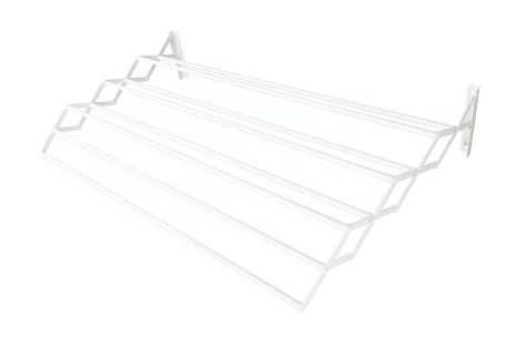 Настінна гармонійна сушарка для білизни 750 мм, 8 секцій, 6 м, біла, MASTERTOOL 92-1778