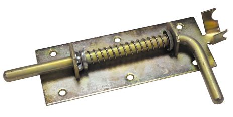 Гаражний засув з пружиною оцинкований 180х70 мм MASTERTOOL 92-0346