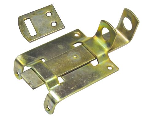 Оцинкований дверний засув 110х60 мм із прихованим кріпленням MASTERTOOL 92-0340