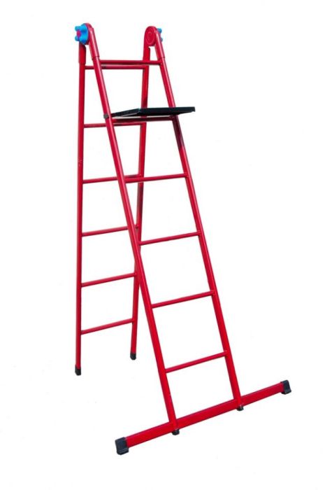 Сходи універсальні металеві 6 сходинок зі столиком h 1610/3620 мм max 150 кг MASTERTOOL 79-1016 Сходи універсальні металеві 6 сходинок зі столиком h 1610/3620 мм max 150 кг MASTERTOOL 79-1016