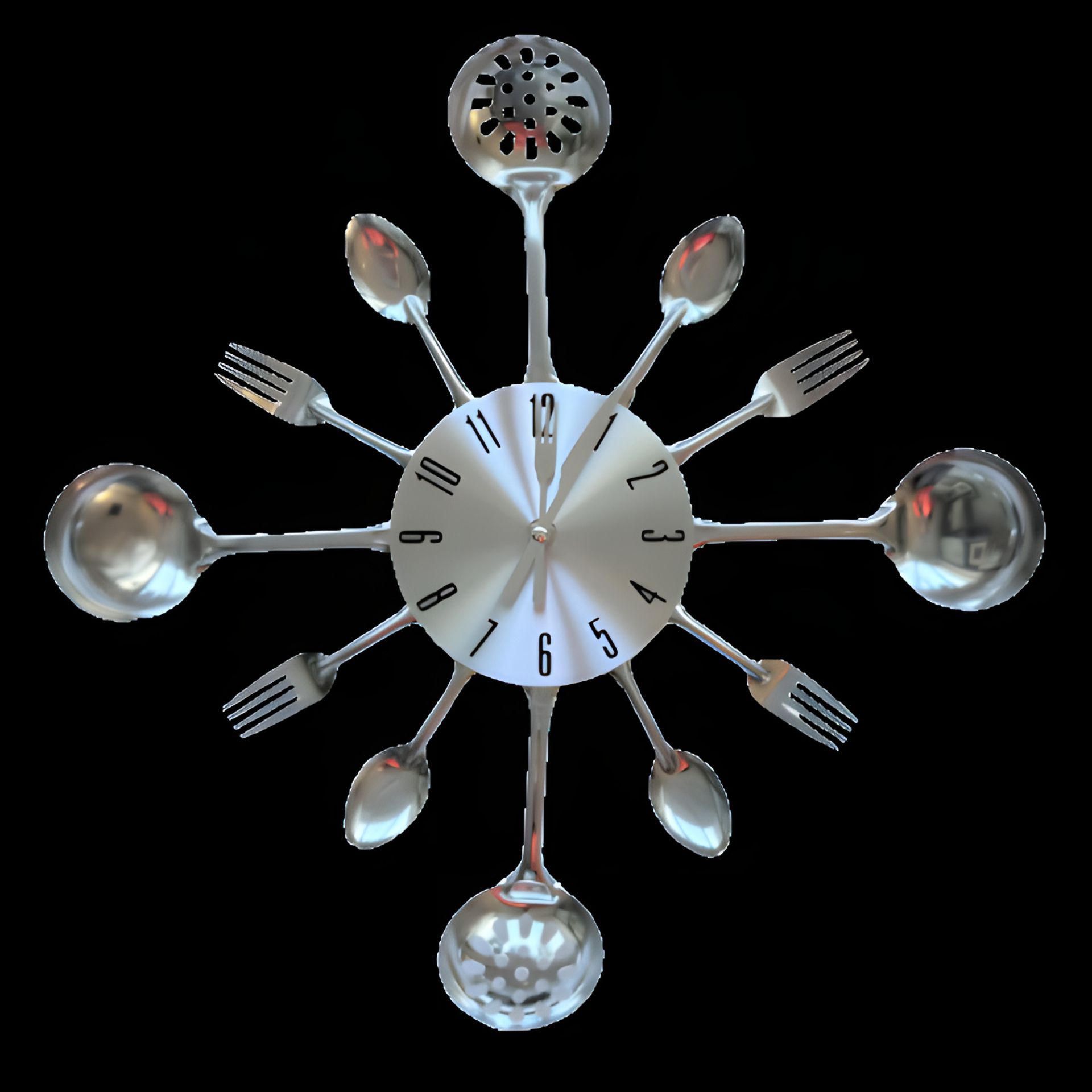 Настенные часы на кухню "Ложки-вилки" столовые приборы (40 cм) металлические ЛВ-Мет-G-400 Timelike™ Настенные часы на кухню "Ложки-вилки" столовые приборы (40 cм) металлические ЛВ-Мет-G-400 Timelike™