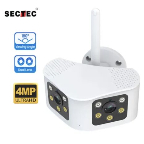 Уличная панорамная IP камера 4МП Sectec ST-439E-4M-DL 3.6mm WiFi FHD White