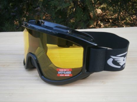 Захисні окуляри маска Wind-Shield Anti-Fog Global Vision yellow