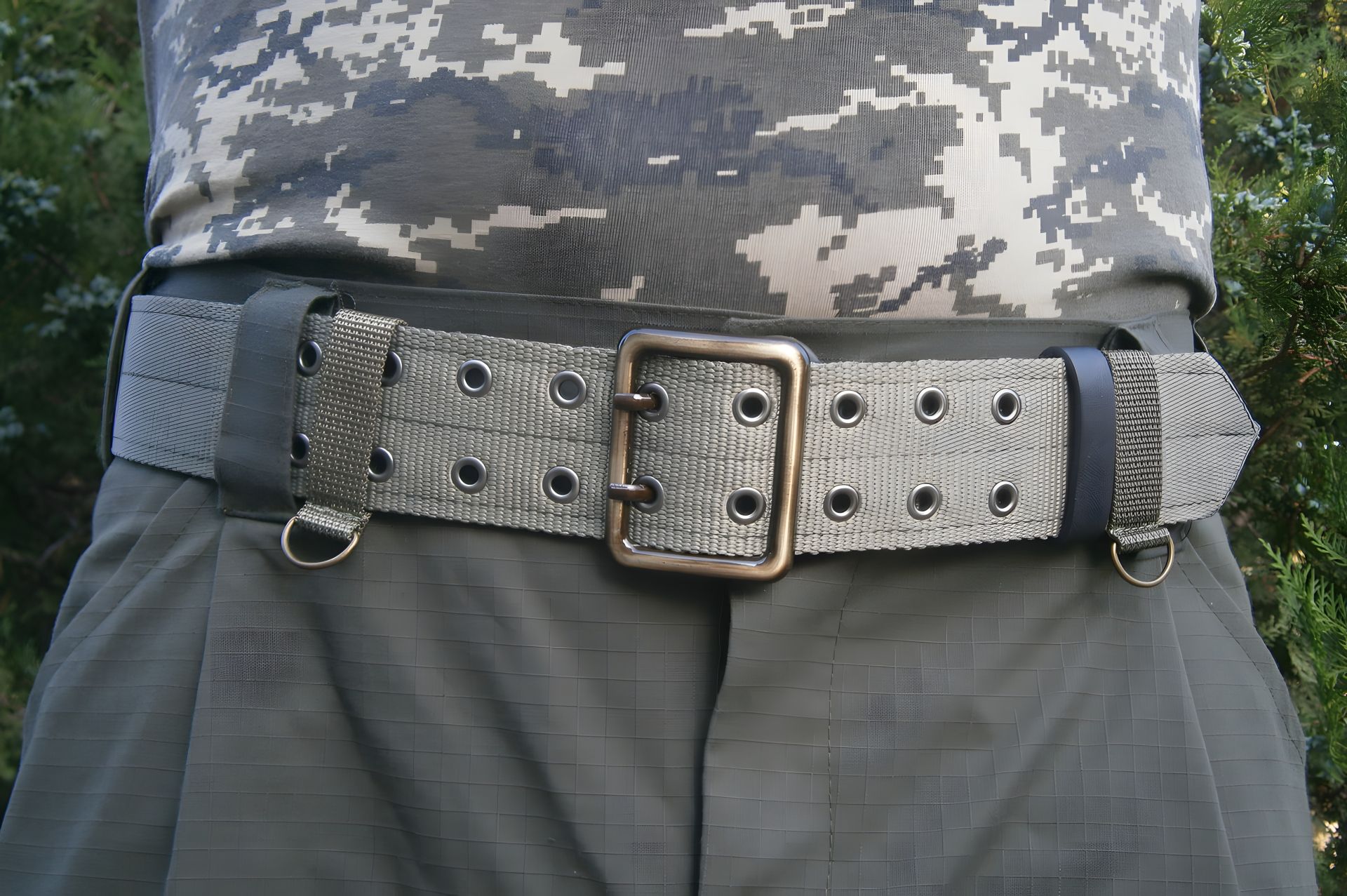 Полевой офицерский ремень (ремень + кожаный) №1 оливковый 100 см Полевой офицерский ремень (ремень + кожаный) №1 оливковый 100 см