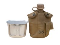 Фляга с кружкой US 1 л пластик в крышке Coyote