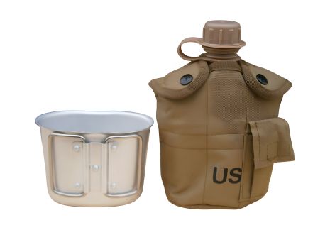 Фляга с кружкой US Vottle 1 л пластик в крышке Coyote Фляга с кружкой US Vottle 1 л пластик в крышке Coyote