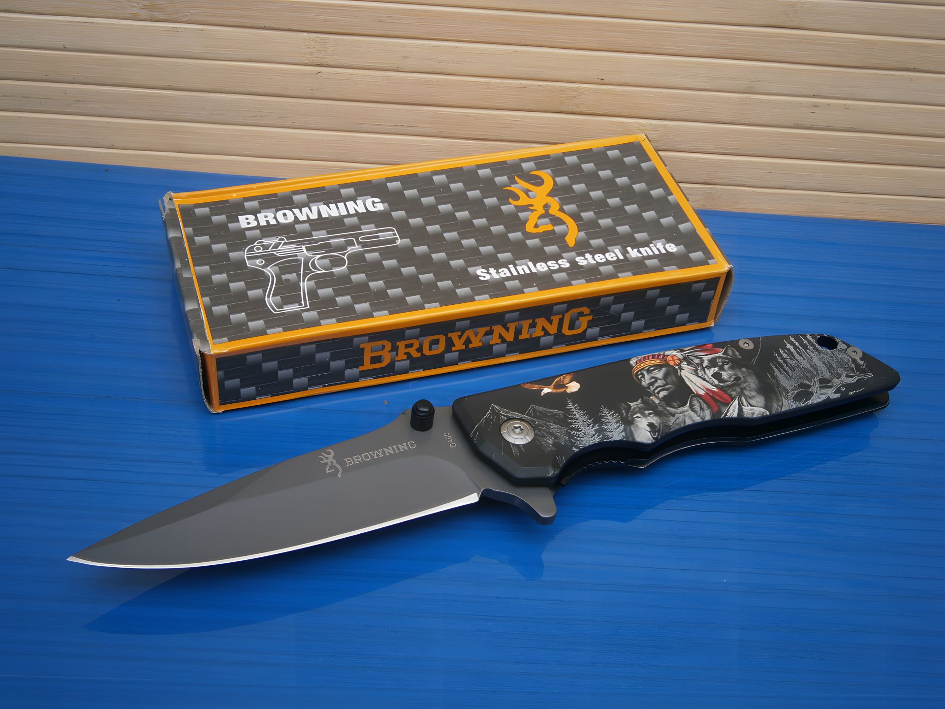 Карманный нож складной Browning Indian A 542, складной 23 см Карманный нож складной Browning Indian A 542, складной 23 см