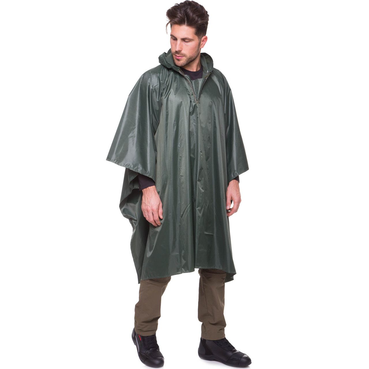 Дощовик плащ-намет пончо Travel PVC 145x107см олива Дощовик плащ-намет пончо Travel PVC 145x107см олива