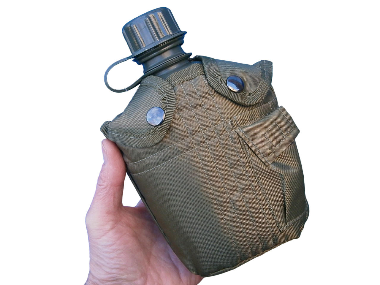 Фляга армійська US Army bottle 1 л пластикова в чохлі олива MiL-tec Німеччина Фляга армійська US Army bottle 1 л пластикова в чохлі олива MiL-tec Німеччина