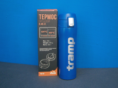 Питьевой термос (термос-кружка) Tramp TRC-107-синий 0,45 л