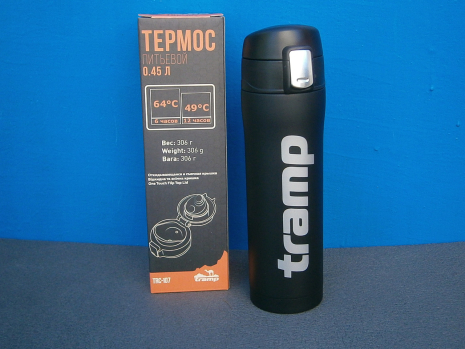 Питьевой термос (термос-кружка) Tramp TRC-107-черный 0,45 л