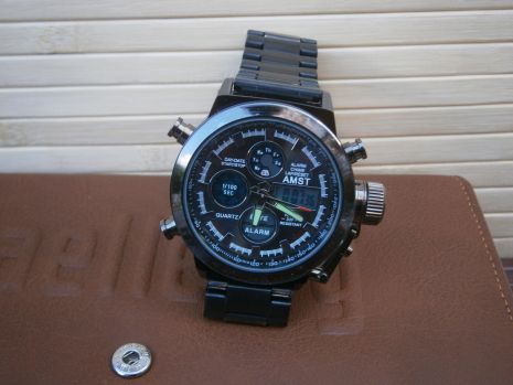 Годинник чоловічий спортивний Mílitary AMST 3003C Metall All Black