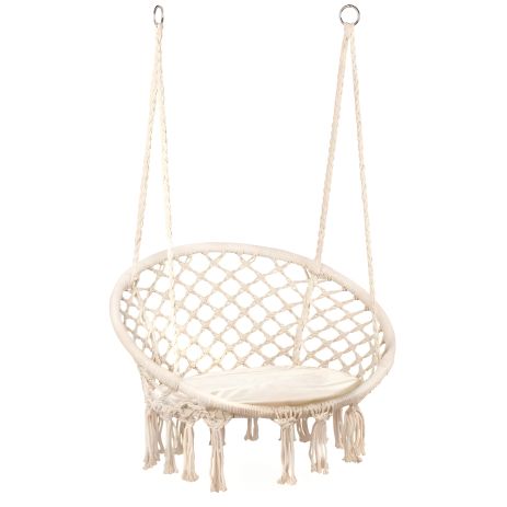 Крісло-гойдалка BOHO підвісне садова гойдалка качеля з подушкою