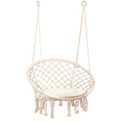 Крісло-гойдалка BOHO підвісне садова гойдалка качеля з подушкою