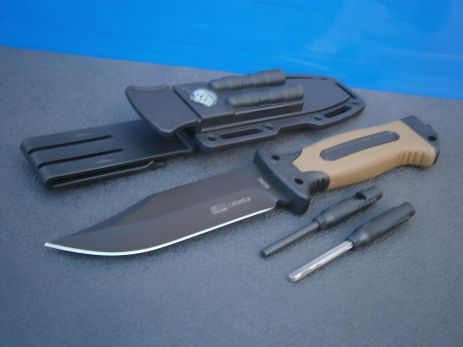 Туристический нож Columbia 4028C 27 см с функциями кресла, точилки, свистка и компаса