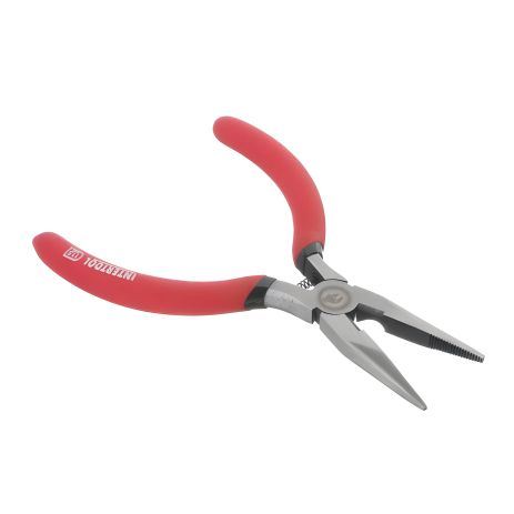 Прецизійні довгогубці прямі, 115 мм, ізольовані двошарові рукоятки INTERTOOL HT-0130