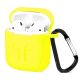 Силиконовый чехол для AirPods 1 и 2 и Apple Airpods ProYellow с карабином