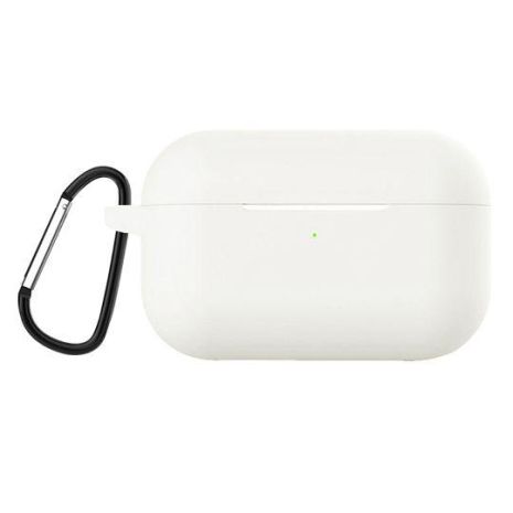 Чехол для Airpods 3 и Airpods 3 Pro белый с карабном