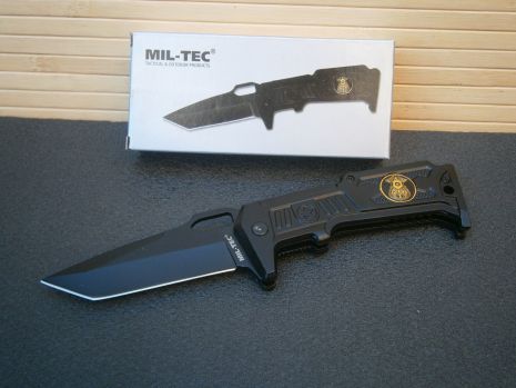 Ніж складаний танто Police Black Sturm Mil Tec 21 см