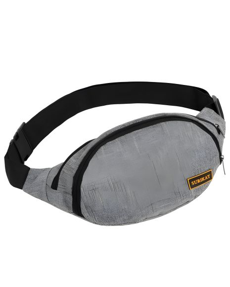 Поясна сумка Surikat модель: Banan колір: меланж сірий Поясна сумка Surikat модель: Banan колір: меланж сірий