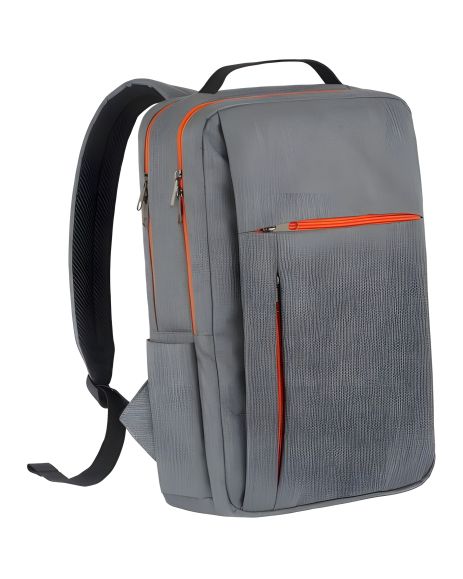 Міський рюкзак модель: Chess, колір: сірий меланж з помаранчевим