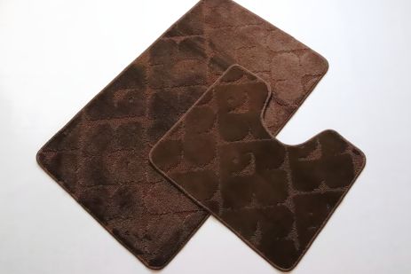 Набор ковриков в ванную и туалет Vonaldi 80*50 см и 40*50 см darkbrown 00186/s Набор ковриков в ванную и туалет Vonaldi 80*50 см и 40*50 см darkbrown 00186/s