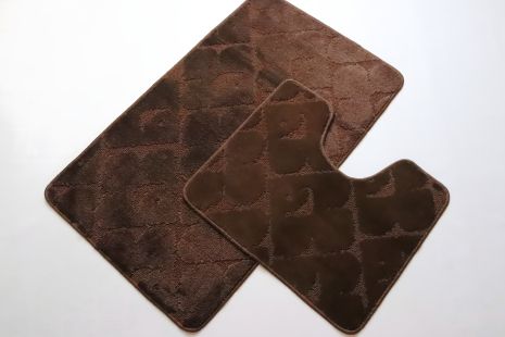 Набір ковриків у ванну та туалет Vonaldi 100*60 см та 50*60 см darkbrown 00186