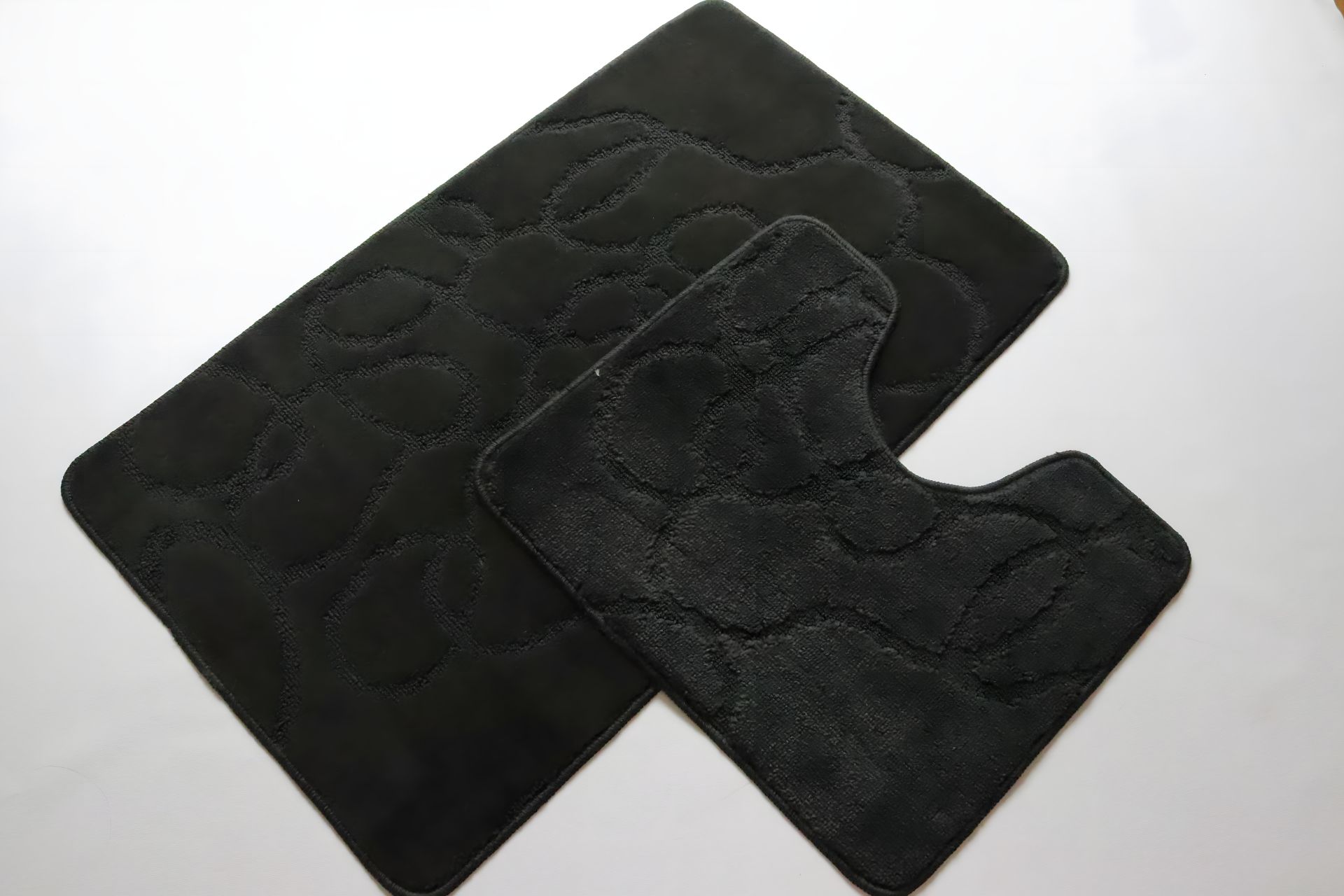 Комплект ковриков в ванную комнату и туалет Vonaldi 80*50 см и 40*50 см black 10639/s Комплект ковриков в ванную комнату и туалет Vonaldi 80*50 см и 40*50 см black 10639/s