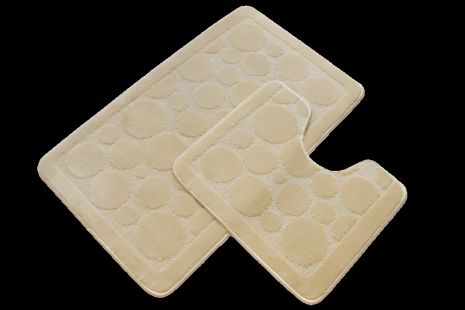 Коврик для ванной и туалета Vonaldi, 100x60 см и 50x60 см, beige 00185 Коврик для ванной и туалета Vonaldi, 100x60 см и 50x60 см, beige 00185