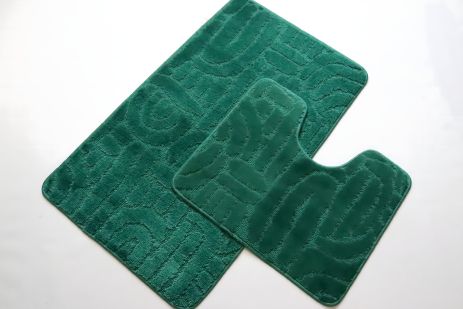 Ванно-туалетные коврики набор Vonaldi 80*50 см и 40*50 см darkgreen 00187/s