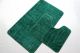 Ванно-туалетные коврики набор Vonaldi 80*50 см и 40*50 см darkgreen 00187/s