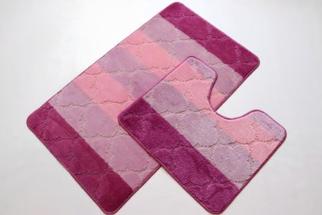 Набор ковриков для ванной и туалета Vonaldi Multicolor 80*50 см и 40*50 см 02270/с