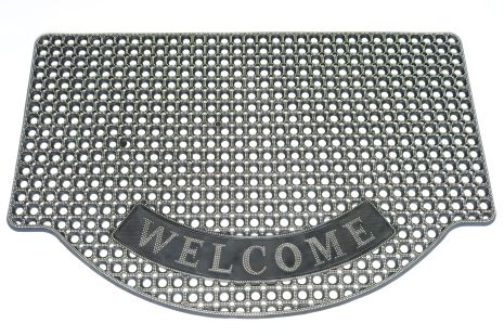 Килимок гумовий брудозахисний із сотами, кольоровий, 80*120 см, Сірий Килимок гумовий брудозахисний із сотами, кольоровий, 80*120 см, Сірий