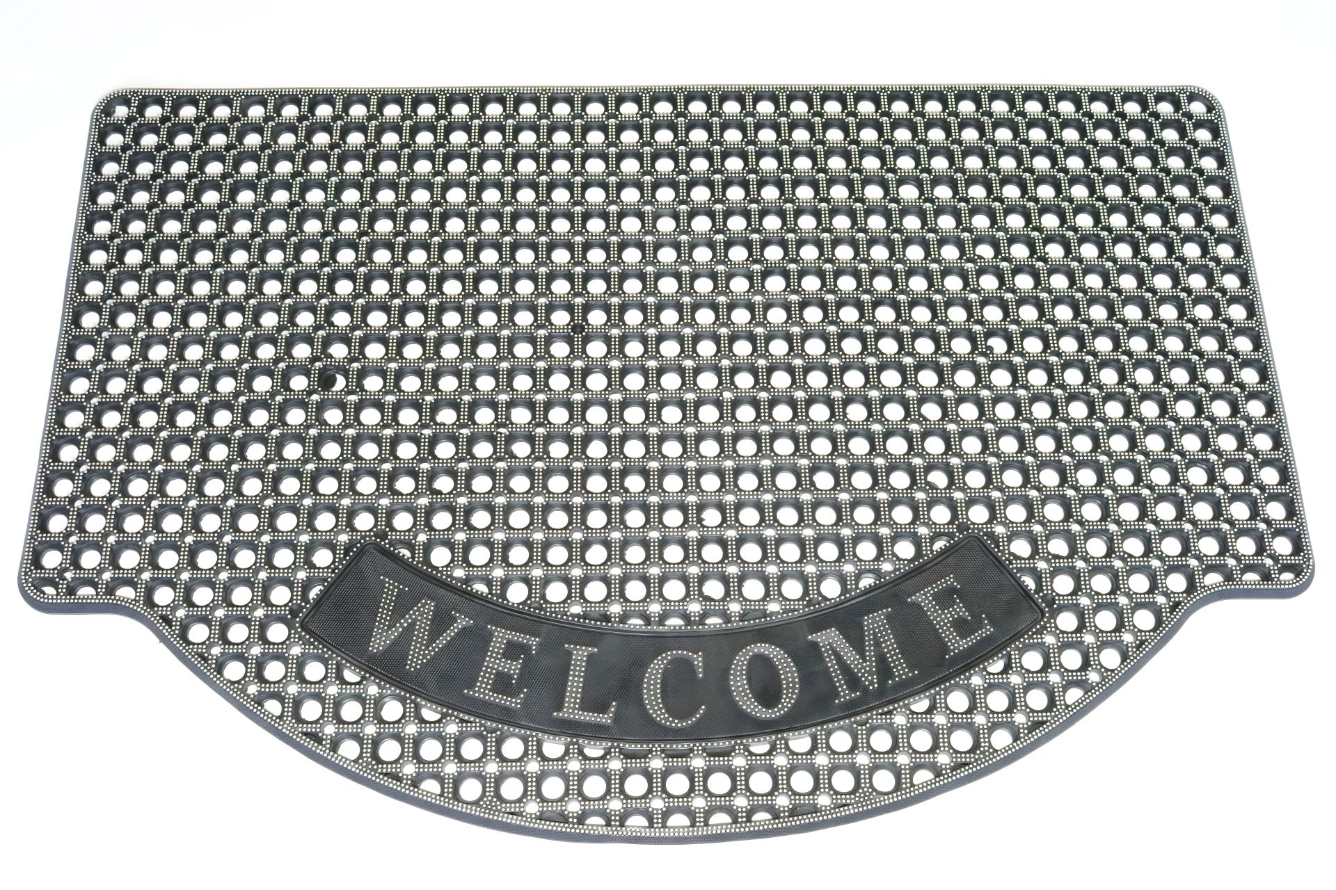 Килимок гумовий брудозахисний із сотами, кольоровий, 80*120 см, Сірий Килимок гумовий брудозахисний із сотами, кольоровий, 80*120 см, Сірий