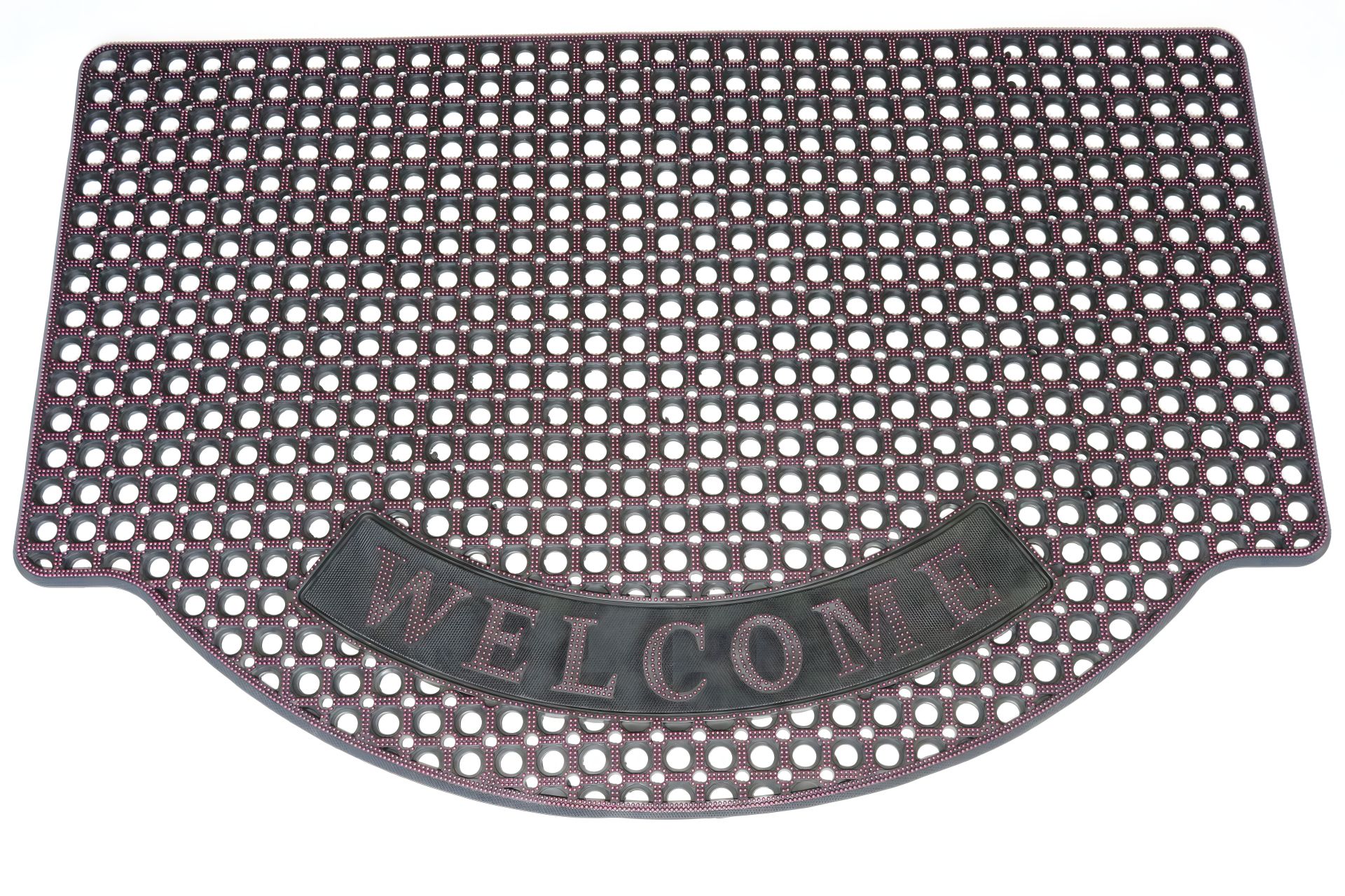 Протибрудовий гумовий килимок соти, кольоровий, 80*120 см, малиновий Протибрудовий гумовий килимок соти, кольоровий, 80*120 см, малиновий