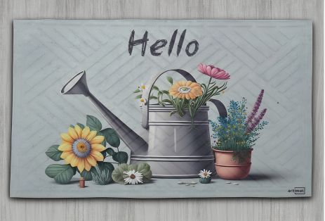 Коврик входной 45x75 см, на резиновой основе с принтом, Artimat