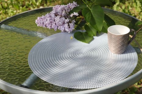 Сервірувальна підставка MyKіtchen для тарілок, кругла, Silver (d-38 см) Сервірувальна підставка MyKіtchen для тарілок, кругла, Silver (d-38 см)