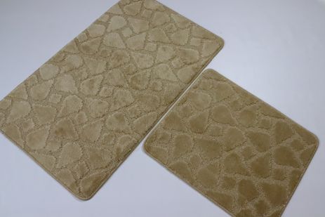 Набір килимів у ванній кімнаті 100х60 см+ 50х60 см баньйосера Vonaldi без різання BS-1618