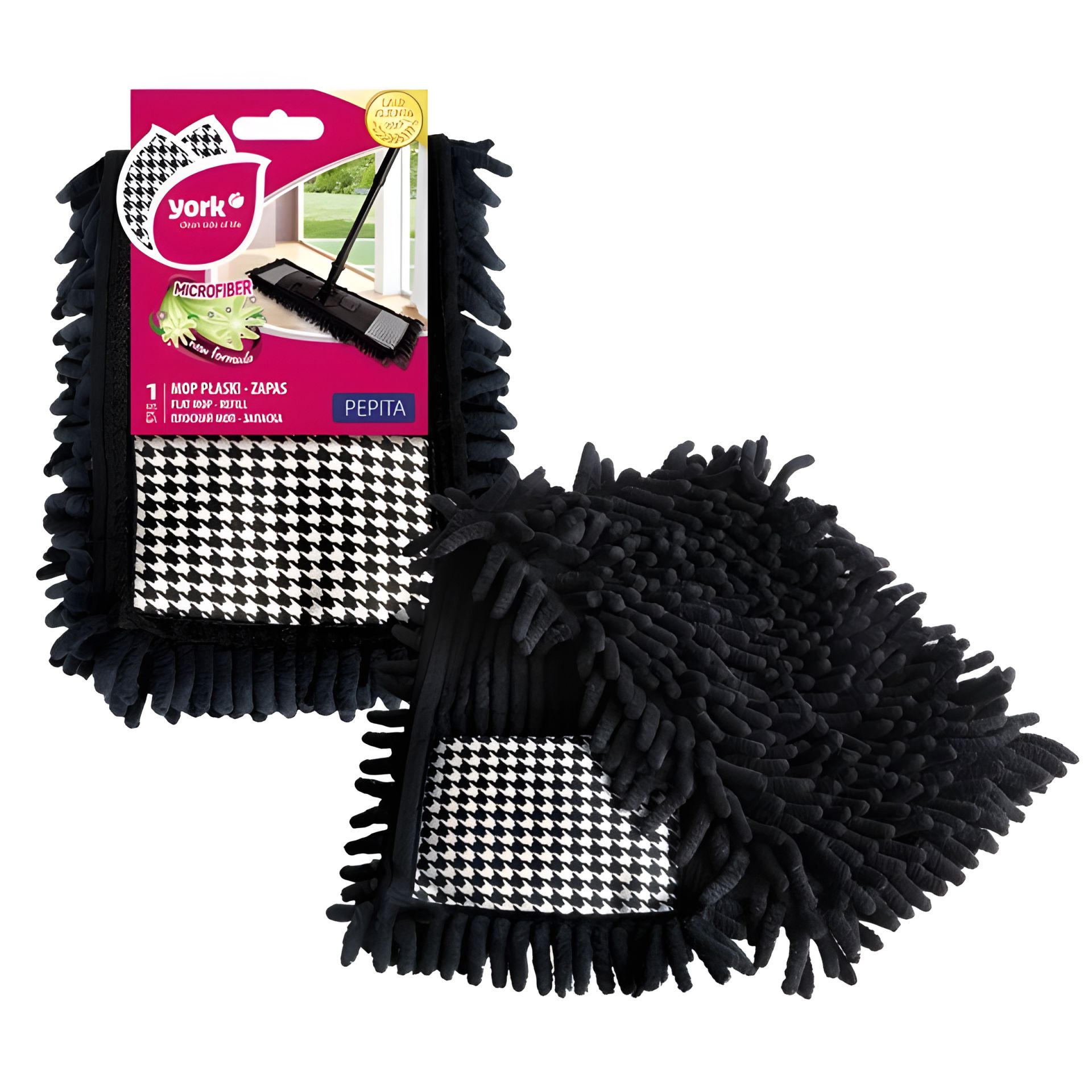 Насадка запасна з мікрофібри на швабру YORK Pepita Насадка запасна з мікрофібри на швабру YORK Pepita