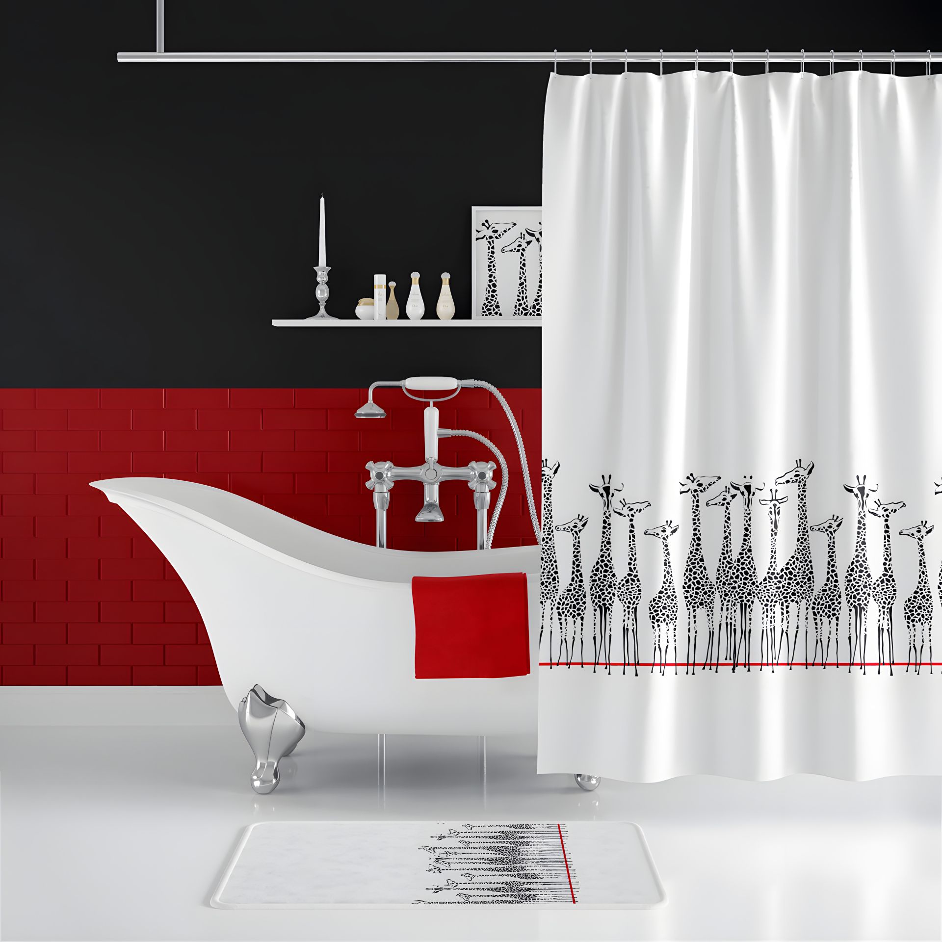 Штора для ванны Giraffe Tropichome 180x200 см Штора для ванны Giraffe Tropichome 180x200 см