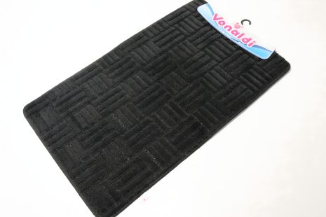 Чорний набір килимків у ванну та туалет Vonaldi, 100x60 см + 50x60 см (1290/b)