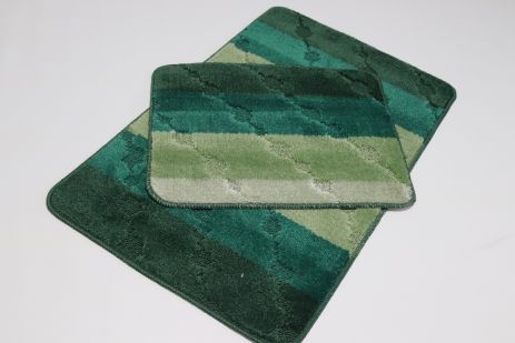 Набір килимків у ванну та туалет Vonaldi 80x50+40x50 см Dark Green 1616