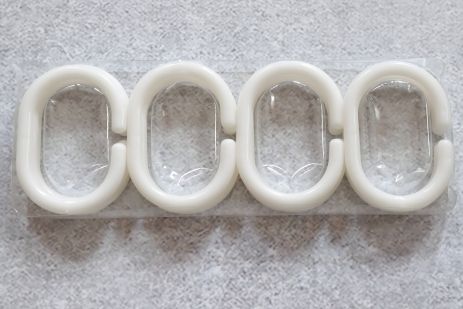 Білі кільця для штор набір 12 шт. в блістері