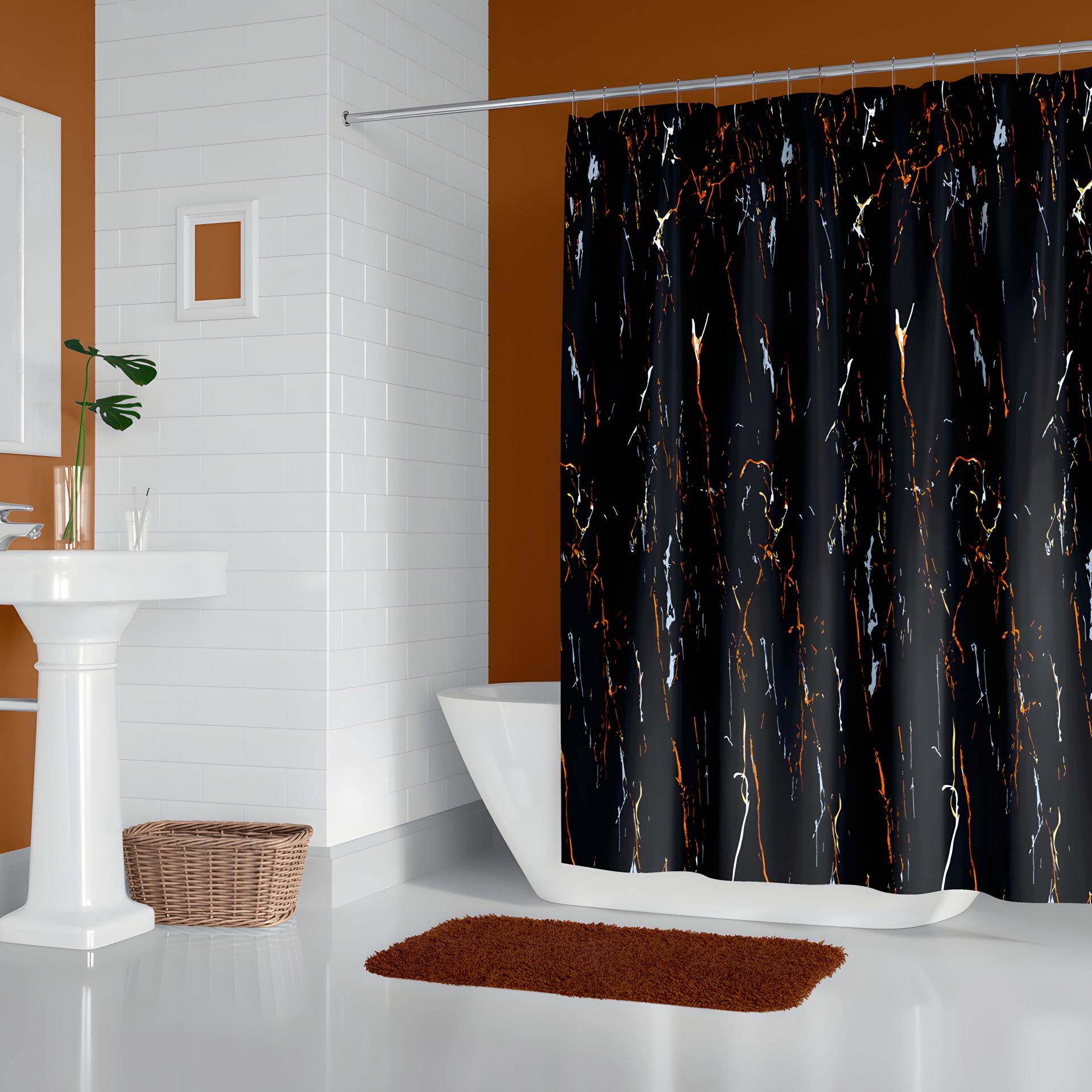 Штора для ванної кімнати BlackStone Tropic 120x200 cм Штора для ванної кімнати BlackStone Tropic 120x200 cм