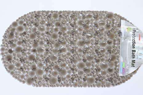 Силиконовый коврик в ванне клубней 67*38 см 1108/коричневый