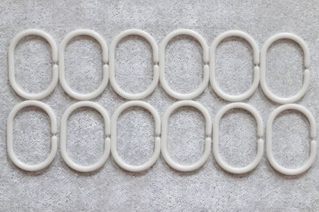 Набір з 12 білих кілець для штор