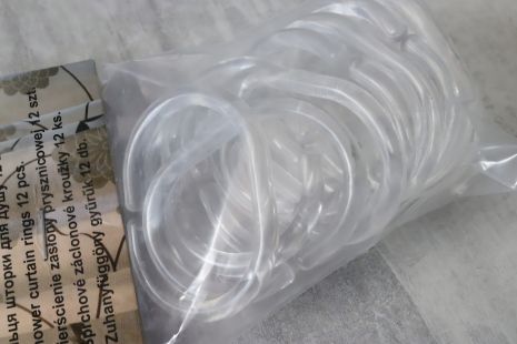 Прозорі кільця для штор набір 12 шт Прозорі кільця для штор набір 12 шт