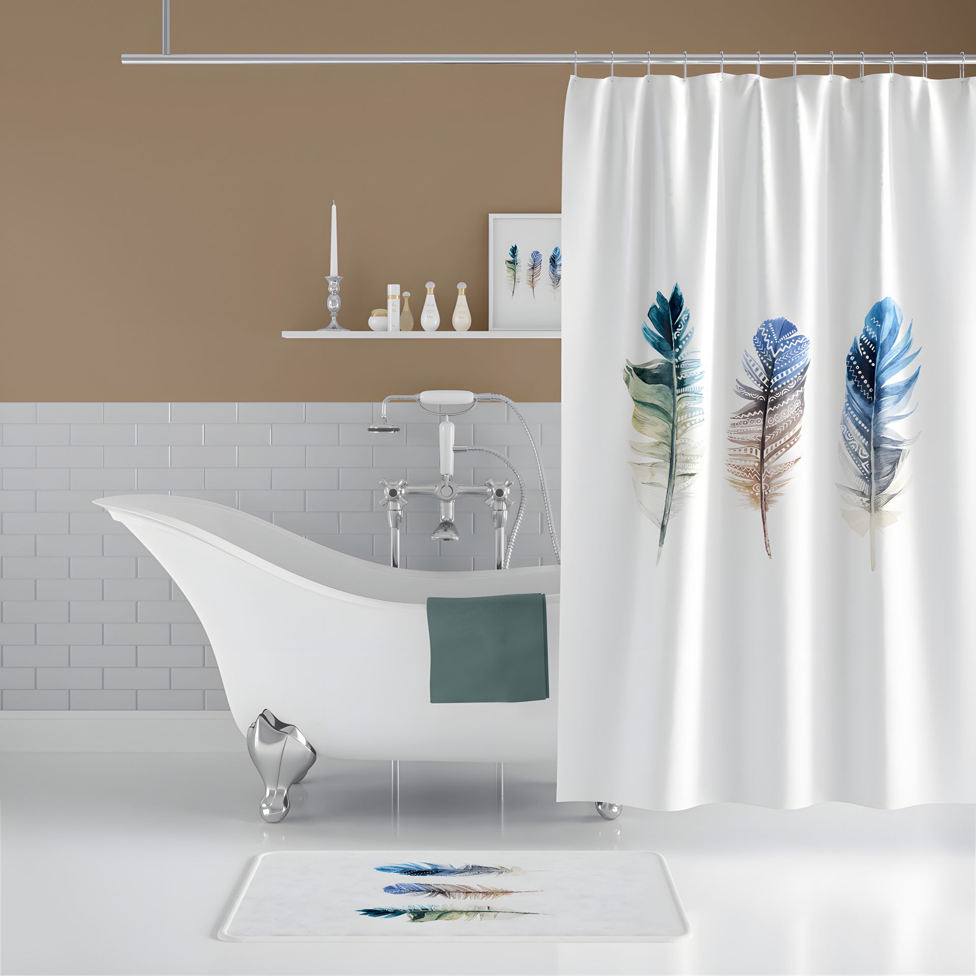 Штора для ванної Plume Tropichome 180x200 cм Штора для ванної Plume Tropichome 180x200 cм